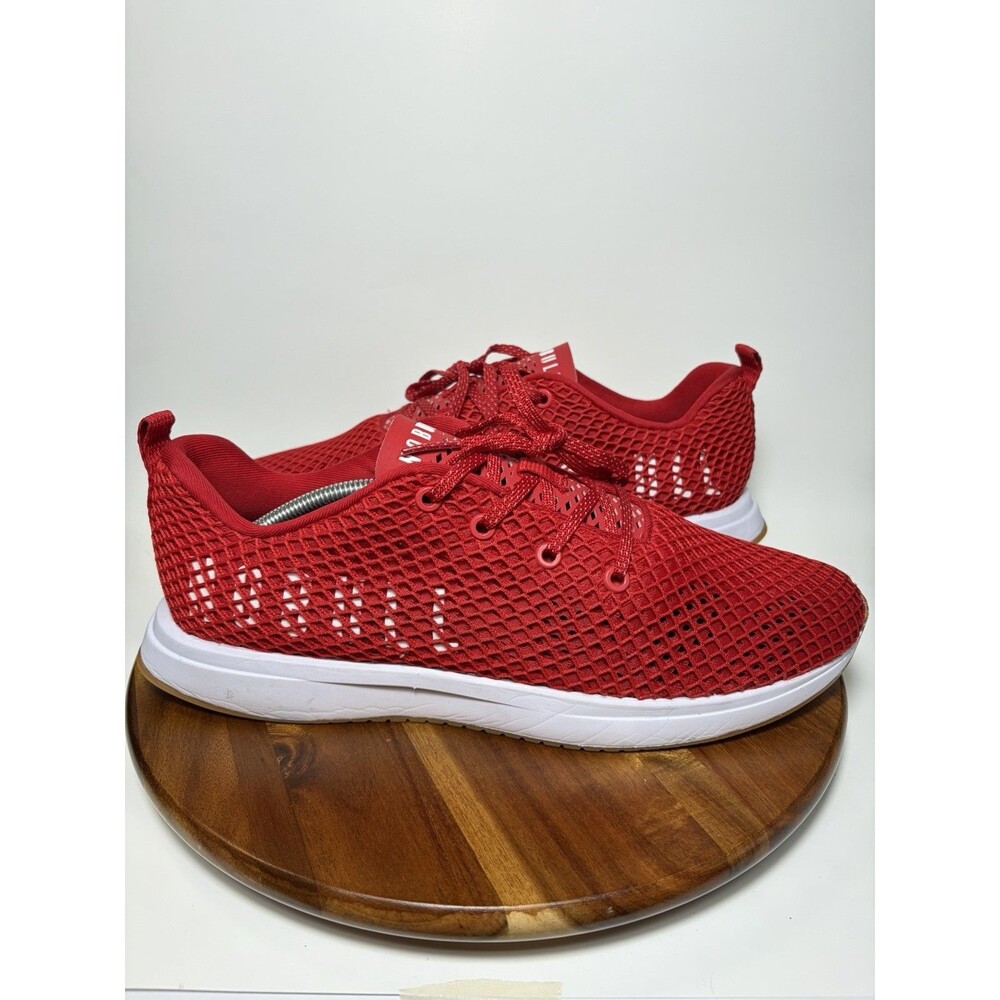 Nobull Mesh Runner Men's Size 11.5 US Red White Athletic Shoes Sneakers